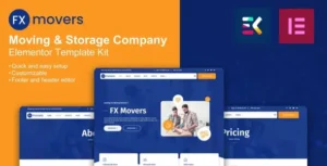FX Movers – Moving & Storage Company Elementor Template Kit