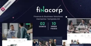 FinaCorp – Finance Corporate Elementor Template Kit
