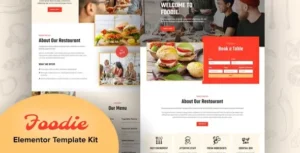 Foodie – Fast Food Elementor Template Kit