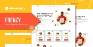 Frenzy – Food Delivery & Restaurant Elementor Template Kit