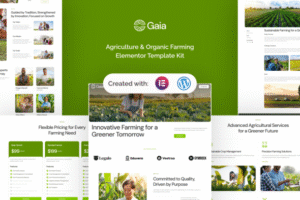 Gaia – Agriculture & Organic Farming Elementor Template Kit