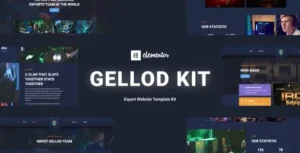 Gellod – Esport Gaming Elementor Template Kit