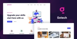 Gotech – Online Course Elementor Template Kit