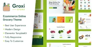 Groxi – Grocery Store Elementor Template Kit
