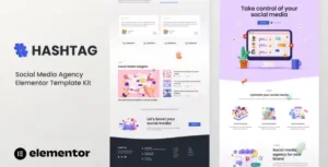 Hashtag – Social Media Agency Elementor Template Kit