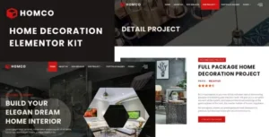 Homco – Home Interior Design Services Elementor Template Kit