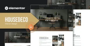 Housedeco – Interior Design Elementor Template Kit