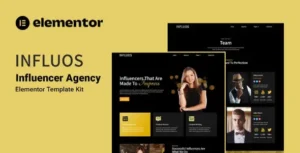 Influos – Influencer Agency Elementor Template Kit