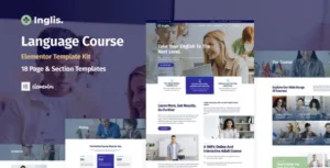 Inglis – Language Course WordPress Elementor Template Kit