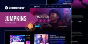 Jumpkins – Music & Event Elementor Template Kit