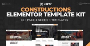 KRAFTY – Construction & Industry Elementor Template Kit
