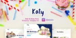 Katy – Kids Birthday Party Planner & Invitation Elementor Template Kit
