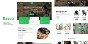Kayoo – Wood Company Woocommerce Elementor Template Kit