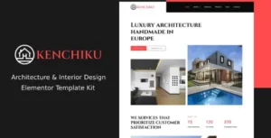 Kenchiku – Architecture & Interior Design Elementor Template Kit