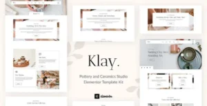 Klay – Pottery and Ceramics Studio Elementor Template Kit