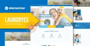 Laundryes – Laundry & Cleaning Elementor Template Kit