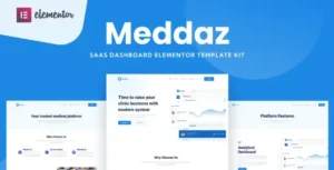 Meddaz – SaaS Medical Elementor Template Kit