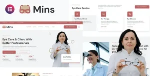Mins – Eye Care Clinic Services Elementor Template Kit