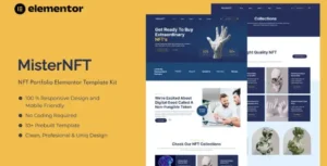 MisterNFT – NFT Portfolio Elementor Template Kit