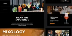 Mixology – Bar & Cocktails Elementor Template Kit