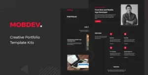 Mobdev – Creative Portfolio & Resume Elementor Template Kit