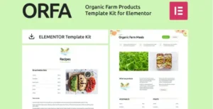 ORFA – Organic Farm Products Elementor Template Kit
