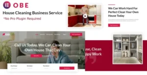 Obe – House Cleaning Business Elementor Template Kits