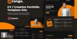 Orange CV-Creative Portfolio Elementor Template Kits