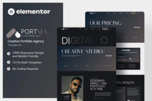 Portnex – Creative Portfolio Agency Elementor Template Kit