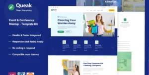 Queak – Cleaning Service Elementor Template Kit