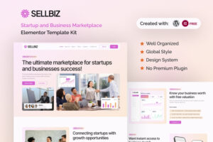 Sellbiz – Startup and Business Marketplace Elementor Template Kit
