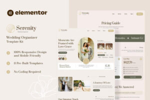 Serenity – Wedding Organizer Elementor Template Kit