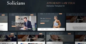 Solicians – Attorney Law Firm Elementor Template Kit