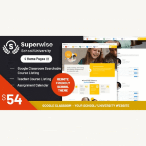 Superwise – Modern Education and Google Classroom WordPress Theme