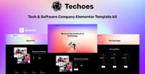 Techoes – Tech & Software Company Elementor Template kit
