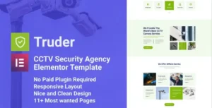 Truder – CCTV Security Service Elementor Template Kit
