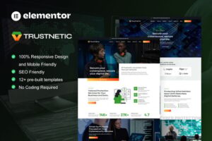 Trustnetic – Cyber Security Services Elementor Pro Template Kit