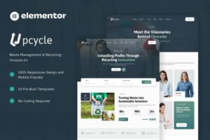 Upcycle – Waste Management & Recycling Elementor Template Kit