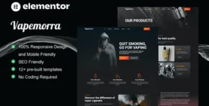 Vapemorra – Vape Store Elementor Template Kit