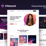 Vibecast – Podcast Studio Elementor Pro Template Kit