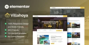 Villahoya – Villa Vacation Rental Elementor Template Kit
