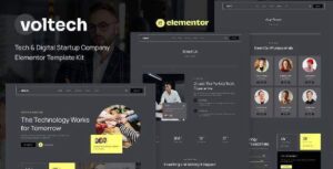 Voltech – Tech & Digital Startup Company Elementor Template Kit
