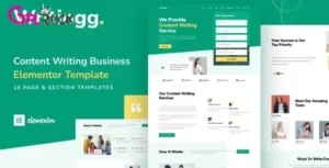 Writingg – Content Copywriting Services Elementor Template Kit