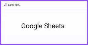 Everest Forms Google Sheets