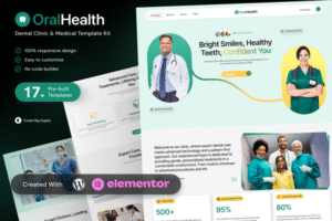 OralHealth – Dental Clinic & Medical Elementor Template Kit