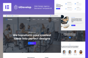 UiDevelop – Web Design Agency Elementor Pro Template Kit